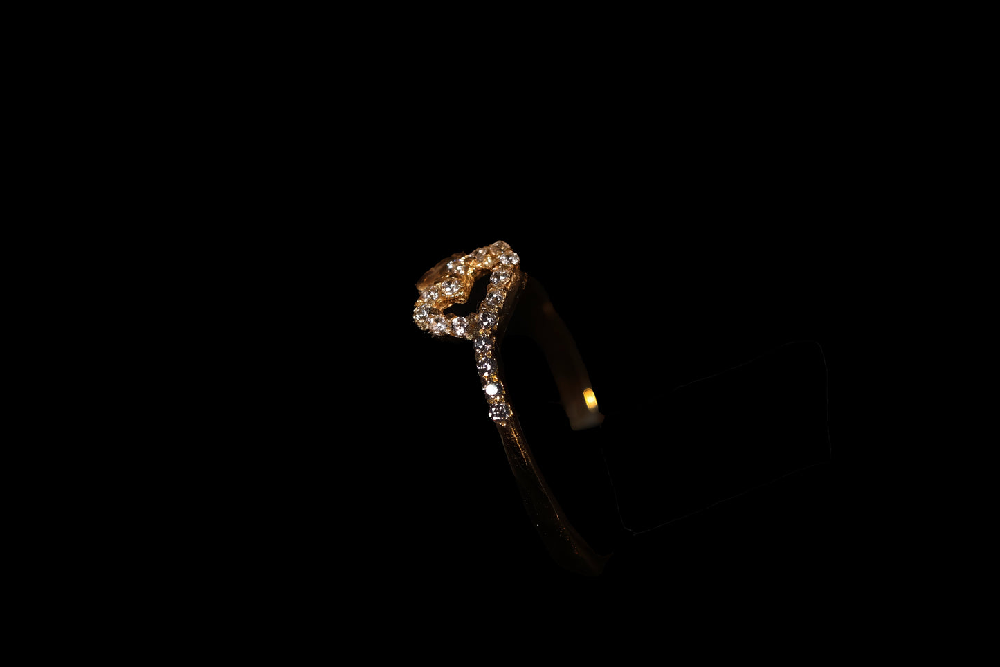 Heart Ring in 9K Yellow Gold with Cubic Zirconia