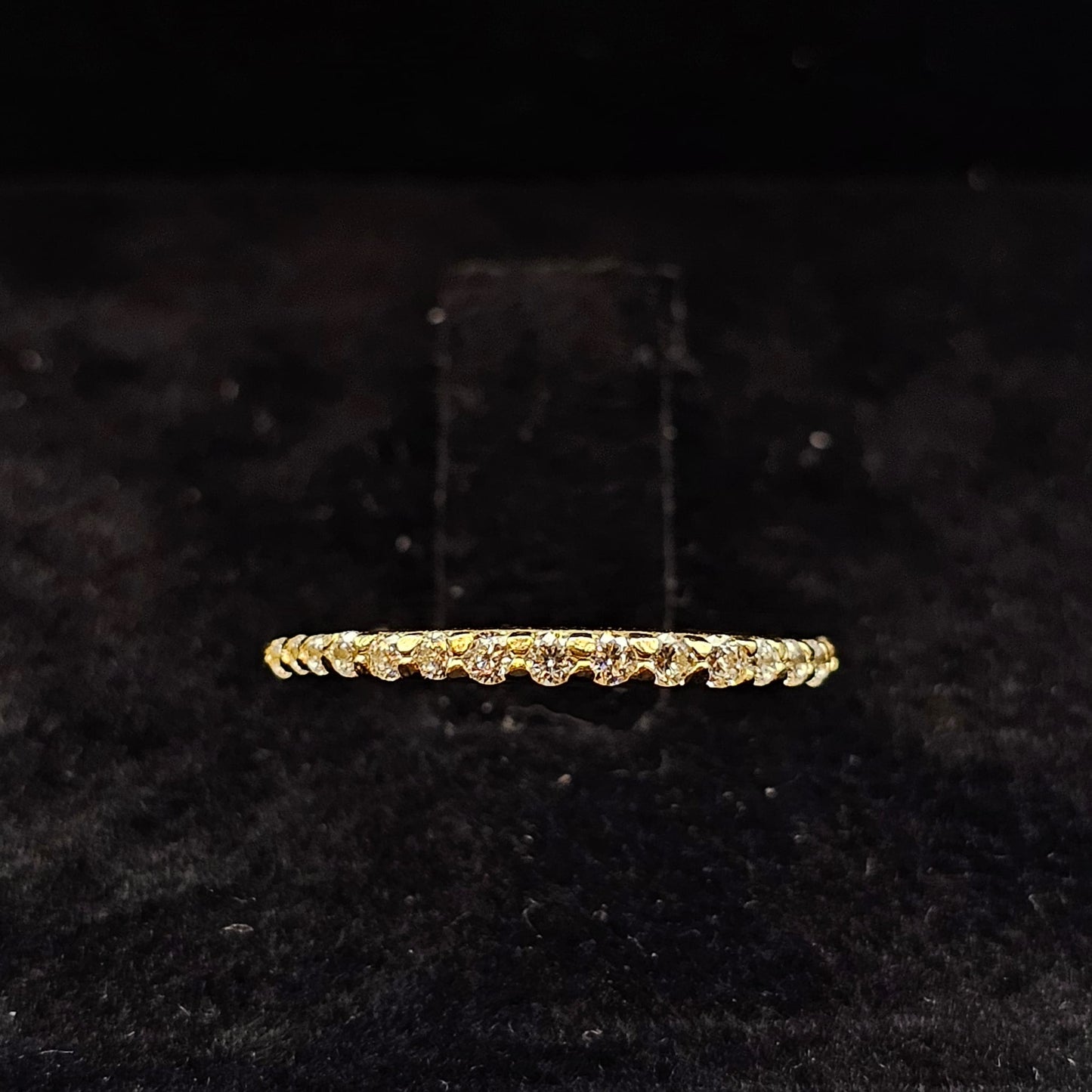 Round Riviera Ring in 9K Yellow Gold with Cubic Zirconia