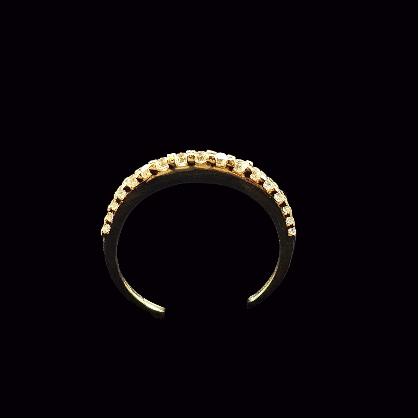 Round Riviera Ring in 9K Yellow Gold with Cubic Zirconia